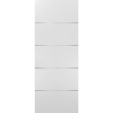 SARTODOORS Panel Eco-Veneer White Slab 18x84 Planum 0020  Use as Pocket Sliding Closet  Core Stripes Modern PLANUM20S-BEM-1884